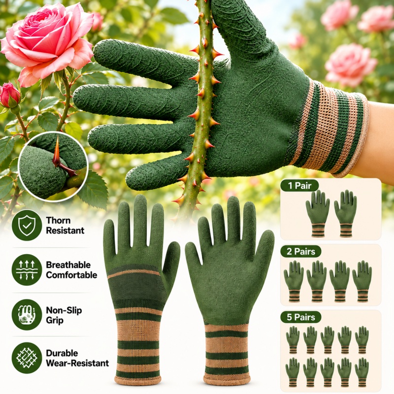 Gardening Glove Waterproof - Mehrzweck-Gartenhandschuhe, dornenfest, wasserdicht, schnittfest, rutschfester Griff