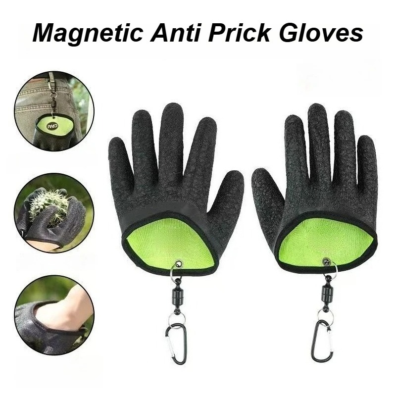 Gardening Glove Waterproof - Magnetische Gartenhandschuhe, stichfest, spezielle Pflanzhandschuhe, tragbare,