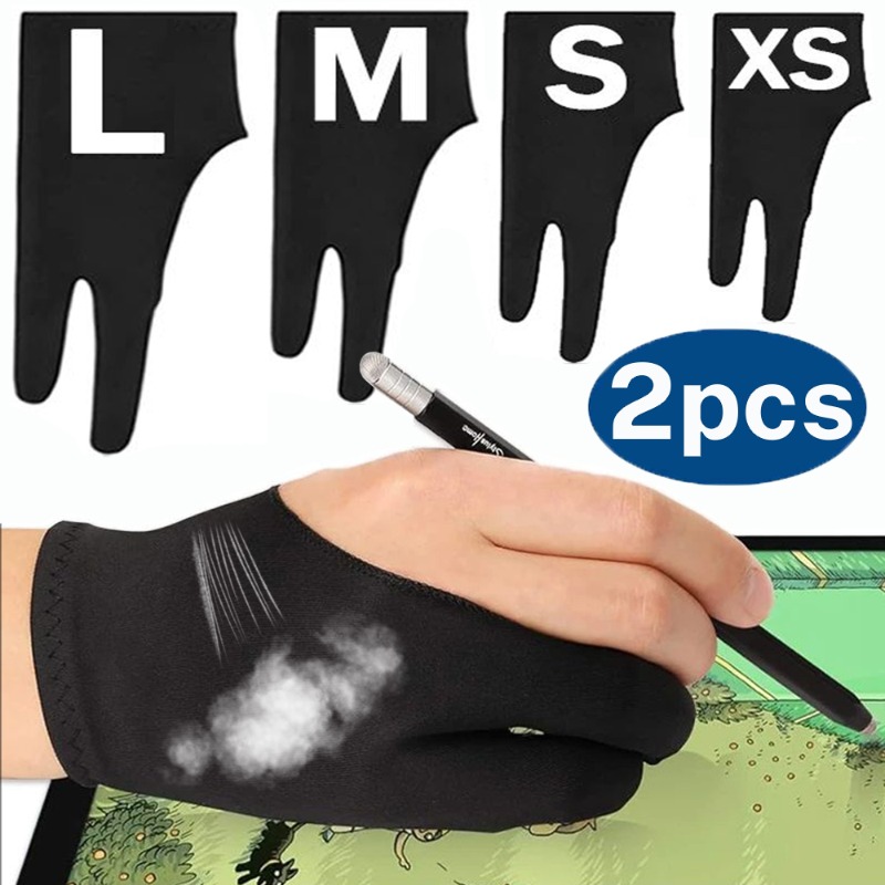 Touchscreen Glove Capacitive - Zeichenhandschuh, Handflächenabweisung, Zwei-Finger-Handschuhe für Apple iPad,