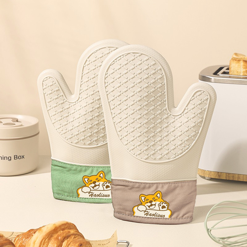 Oven Mitt Silicone - Robuste, hitzebeständige Ofenhandschuhe aus Silikon, rutschfeste