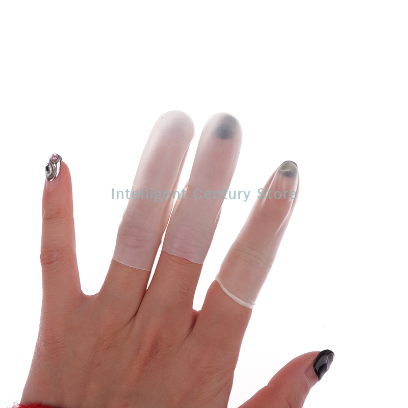 Latex Disposable Glove - 100 Stück rutschfeste, antistatische Gummi-Fingerlinge, Einweg-Latex-Fingerabdeckung,